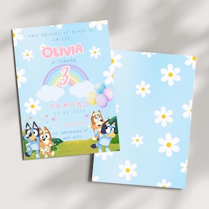 Bluey Dog-Inspired Birthday Invitation | Editable Playful Dog-Themed Digital Party Invite