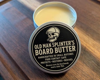 Handmade Board Butter - Food Safe Wood Conditioner, 6oz Tin