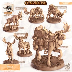 Compagni selvaggi di Mus - Compagni di Cornelia - Lancia e gioca - Resina / Sla da 28 mm - Miniature fantasy Wargaming 8K - Mordheim Frostgrave DnD
