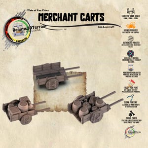 Merchant Carts - Die Geschichte zweier Städte -Dungeons and Dragons Tabletop RPGs/ D&D/ Wargaming / DND / Fantasy / Morgengraus / Pathfinder / Frostgrave