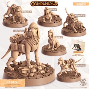 Compagni selvaggi di Sabus - Compagni di Cornelia - Lancia e gioca - Resina / Sla da 28 mm - Miniature fantasy Wargaming 8K - Mordheim Frostgrave DnD