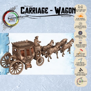 Kutsche - Wagon - The Frost 2 - Dungeons and Dragons Tabletop Landschaft Wargaming / Fantasy Terrain D&D Accessoire / Iain Lovecraft / 28 mm