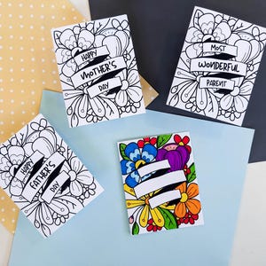 Color Me Florals: kaart met waardering voor ouders