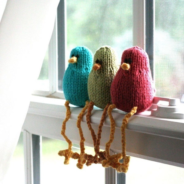 Itty Bitty Birdies (Plain and Fancy) - PDF Knitting Pattern Set