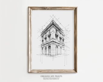 ピアノ鉛筆スケッチ白黒描画ミニマリスト壁アートデジタルダウンロード