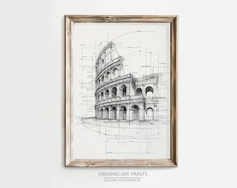 Notre Dame Pencil Sketch Digital Print Paris Cathedral