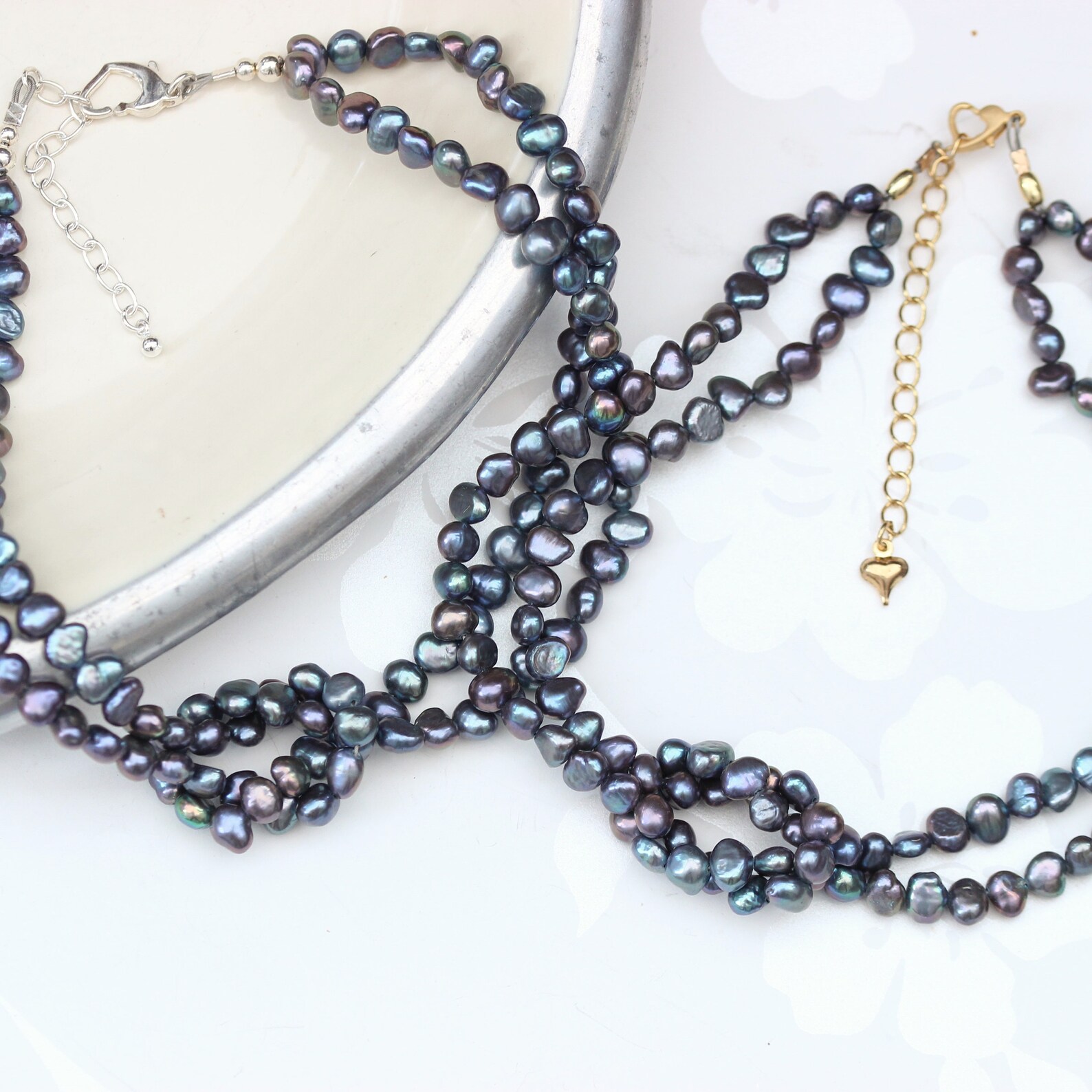 Pearl Choker Necklace Love Knot Necklace Necklace for Women Etsy