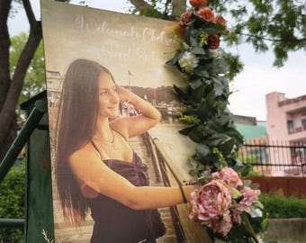 Personalized Photo Wooden Welcome Sign, Wedding, Sweet Sixteen