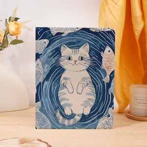 Cute Painting Cat iPad Case with Pencil Holder,iPad 11/10/9th,2025 New iPad Air 7 11/13&quot;,iPad Mini Cover,iPad Pro 2024/2022,iPad Air 6/5/4th