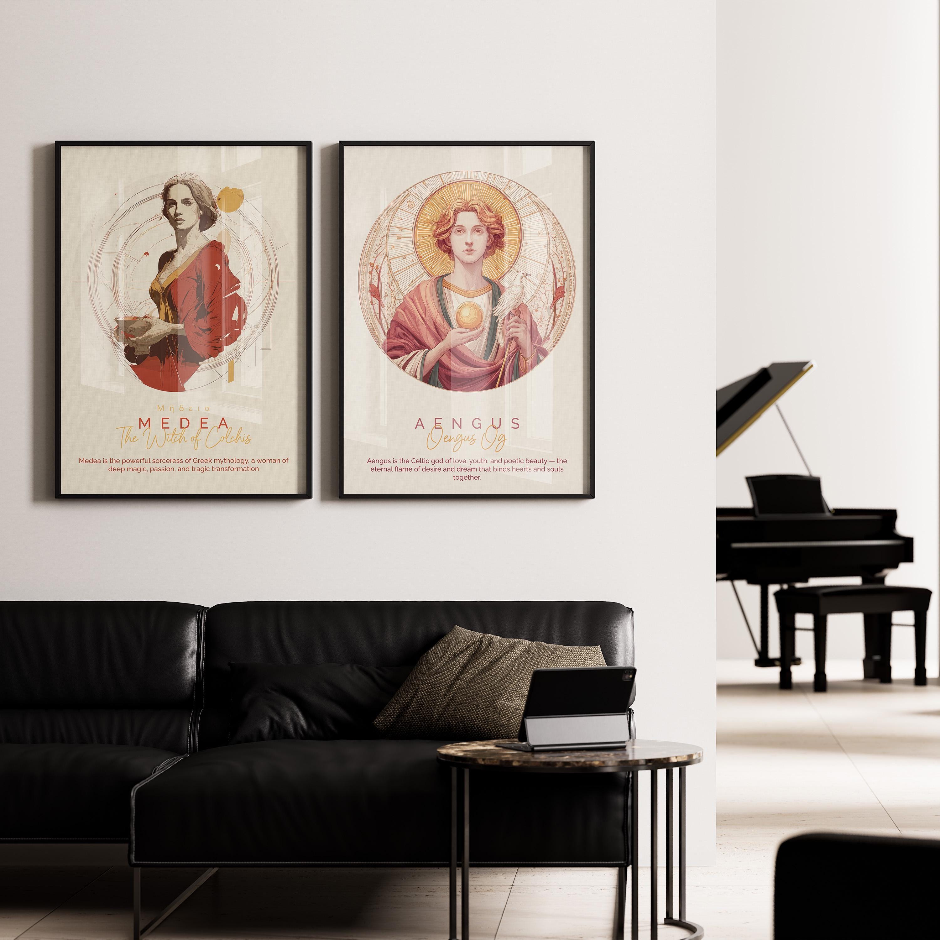 Medea Greek Mythology Poster, Sorceress and Witch Wall Art, Divine ...