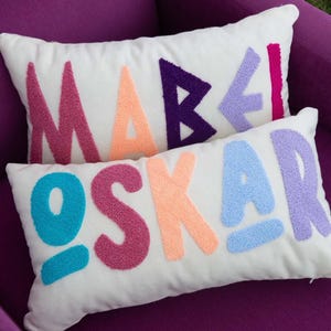 Custom Embroidery Lumbar Pillow - Stylish Hand Embroidered Pillow Cover for Home Decoration - Perfect Personalized Christmas Gift