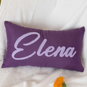 Baby Pillow | Personalized Punch Needle Pillow for Baby Nursery & Kids Room Decor, Unique Baby Gift Idea, Christmas Gift Idea