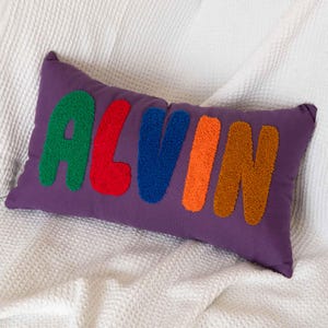 Punch Needle Pillow – Personalized Housewarming Gift, Unique Sleepover Gift for Couples & Kids Bedroom, Unique Home Decor