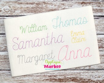 Machine Embroidery Design Only Human Floss Stitch Alphabet Font INSTANT DOWNLOAD