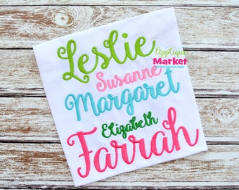 Machine Embroidery Design Market Script Alphabet Font INSTANT DOWNLOAD