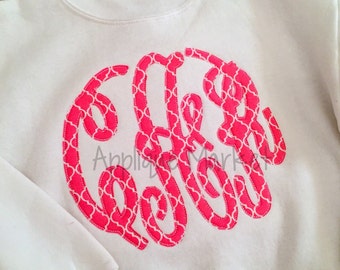 Machine Embroidery Grand Monogram Applique Bean Stitch Font INSTANT DOWNLOAD