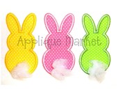 Items similar to Machine Embroidery Design Applique Easter Bunny Trio ...