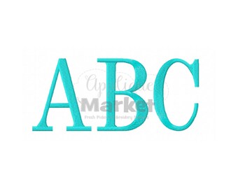 Machine Embroidery Design Serif Block Jumbo Alphabet Font INSTANT DOWNLOAD
