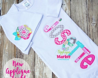 Machine Embroidery Design Bailey Applique Zig Zag Alphabet Font INSTANT DOWNLOAD