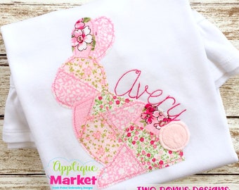 Machine borduurwerk Design stoffen Bunny Patchwork INSTANT DOWNLOAD