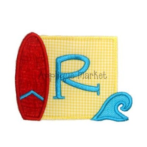 Machine Embroidery Design Applique Surf Patch INSTANT DOWNLOAD