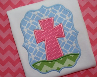 Machine Embroidery Design Applique Cross Frame INSTANT DOWNLOAD