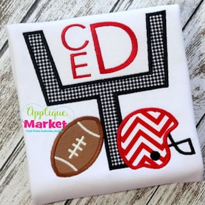 Machine Embroidery Design Applique Football Goal Plain INSTANT DOWNLOAD