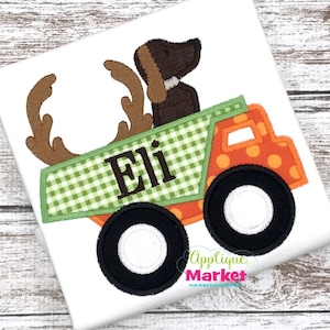 Machine Embroidery Design Embroidery Dump Truck Hunting Applique INSTANT DOWNLOAD