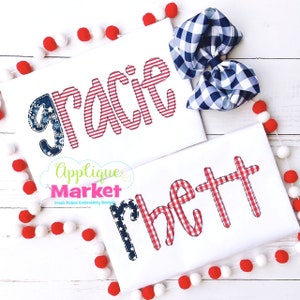 Machine Embroidery Design Play Date Applique Alphabet Bean Stitch Font INSTANT DOWNLOAD
