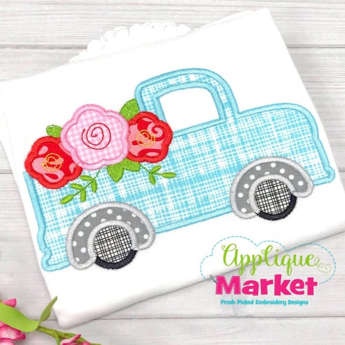 Old Truck Applique Design Instant Download Etsy