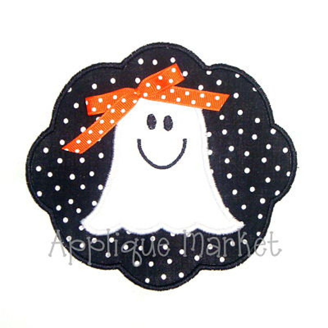Machine Embroidery Design Applique Ghost Scallop INSTANT Etsy