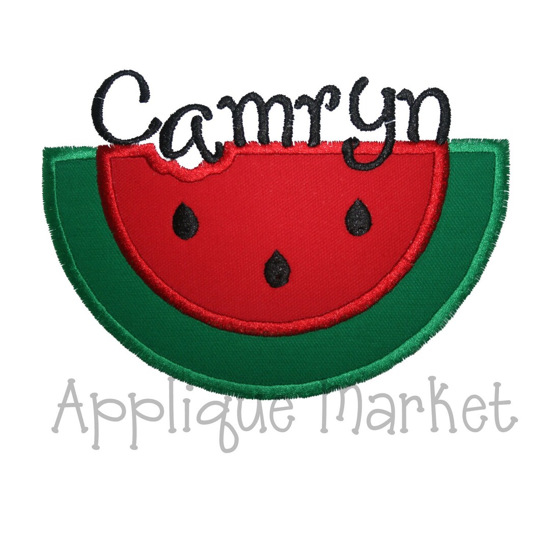 Machine Embroidery Design Applique Watermelon INSTANT DOWNLOAD - Etsy