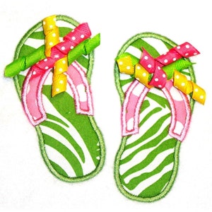 Machine Embroidery Design Flip Flops INSTANT DOWNLOAD