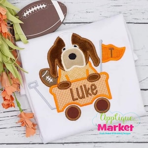 Machine borduurwerk design stoffen voetbal Hound wagon INSTANT DOWNLOAD