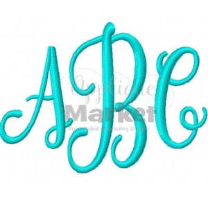 Machine Embroidery Design Caroline Monogram Font INSTANT DOWNLOAD