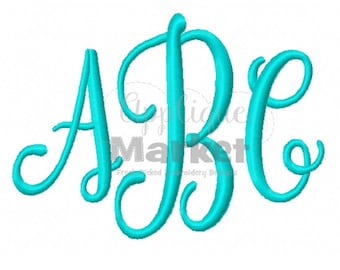 Machine Embroidery Design Caroline Monogram Font INSTANT DOWNLOAD