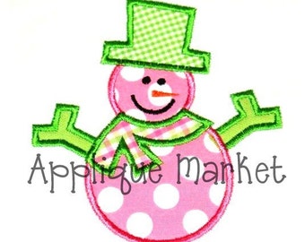 Macchina ricamo Design Applique Snowman DOWNLOAD immediato