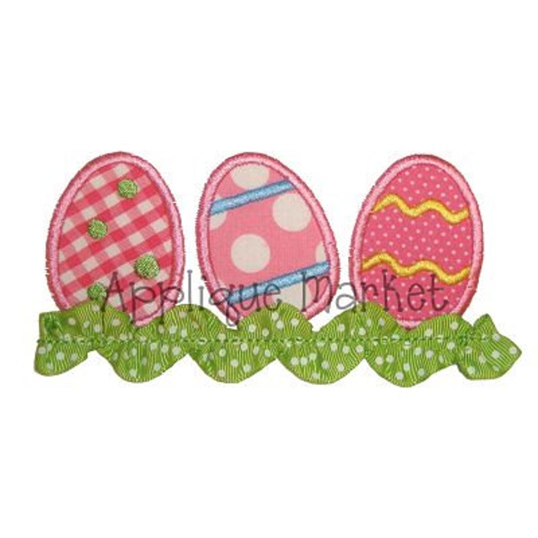 Machine Embroidery Design Applique Egg Trio INSTANT DOWNLOAD - Etsy