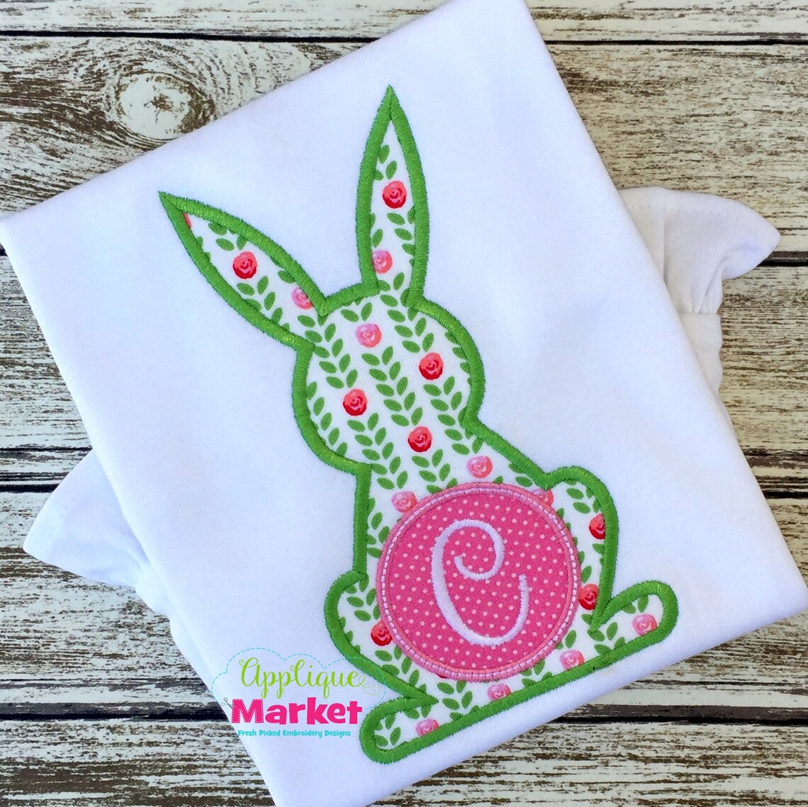 Machine Embroidery Design Applique Rabbit Outline Monogram - Etsy