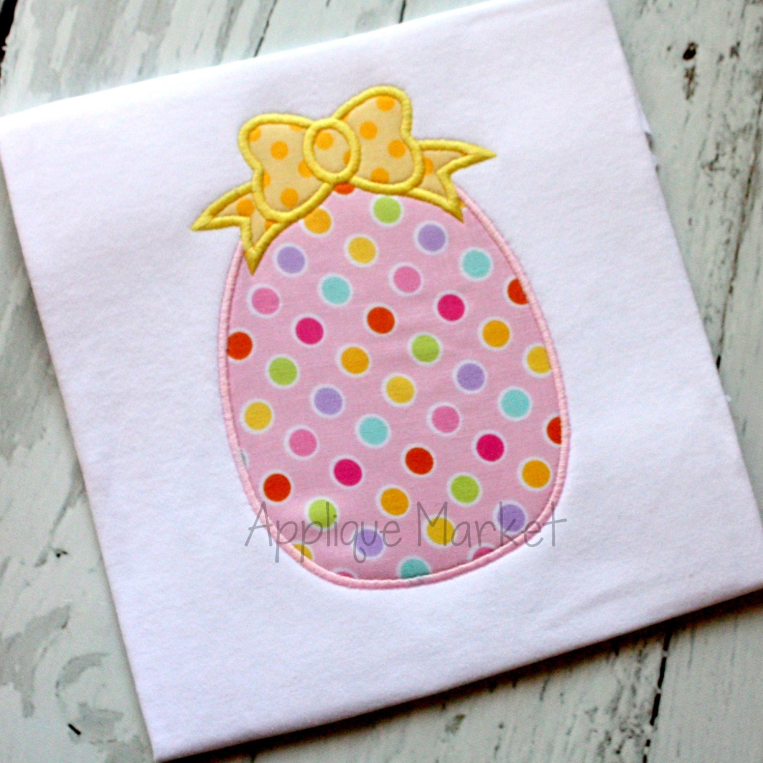 Machine Embroidery Design Applique Easter Egg Bow 2 INSTANT | Etsy