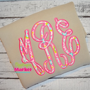 Machine Embroidery Grand Monogram Applique Satin Stitch Font  INSTANT DOWNLOAD