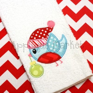 Machine Embroidery Design Applique Christmas Bird INSTANT DOWNLOAD