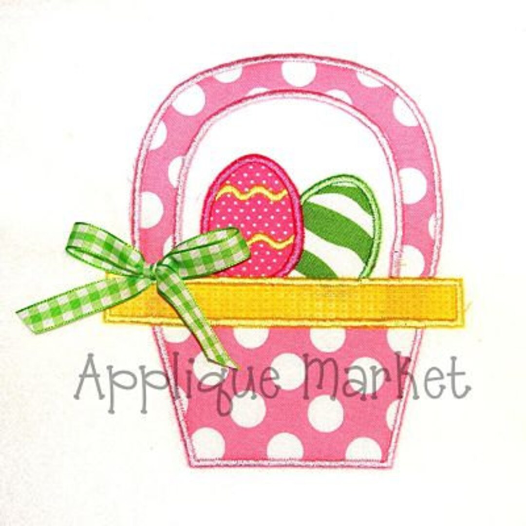 Machine Embroidery Design Applique Easter Basket INSTANT DOWNLOAD - Etsy