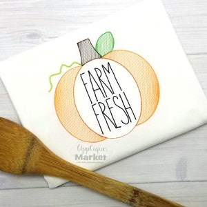 Machine Embroidery Design Pumpkin Sketch Fill 3 INSTANT DOWNLOAD
