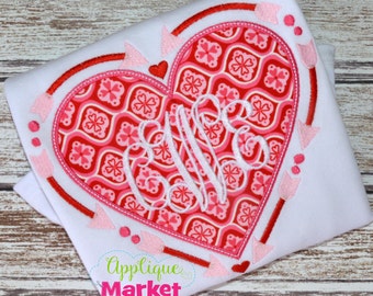 Machine Embroidery Design Embroidery Arrow Heart Frame INSTANT DOWNLOAD