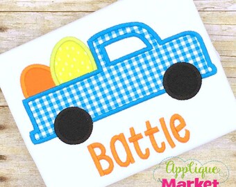 Machine Embroidery Design Applique Truck Two Easter Egg INSTANT DOWNLOAD