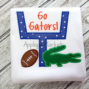 Machine Embroidery Design Applique Football Goal Gator INSTANT DOWNLOAD