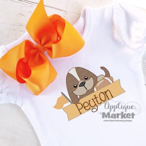 Machine Embroidery Design Hound Football Sketch INSTANT DOWNLOAD