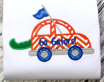 Machine Embroidery Design Applique Car Gator Tail INSTANT DOWNLOAD