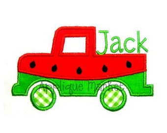 Machine Embroidery Design Applique Truck Watermelon INSTANT DOWNLOAD